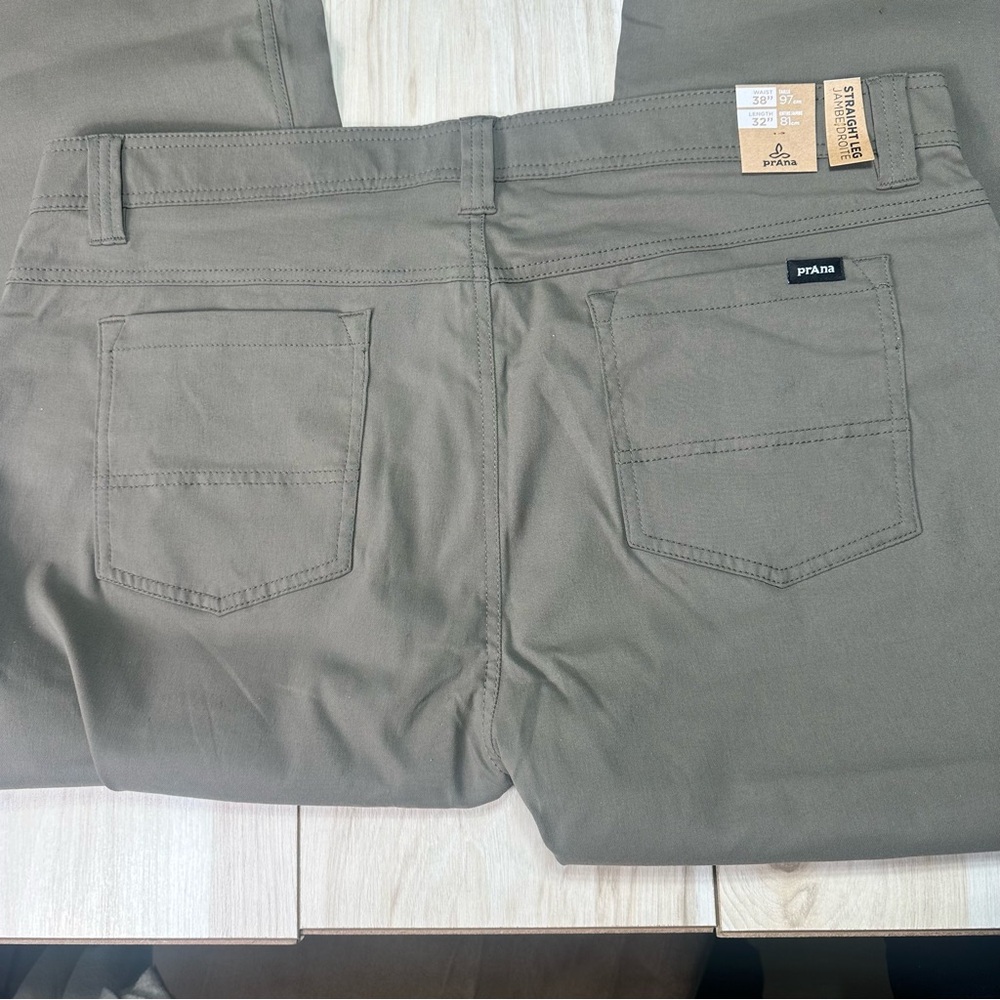 prAna Men's Green‎ Brion Pants Size 38x32 straight leg, standard fit MSRP$85 New - Picture 11 of 13